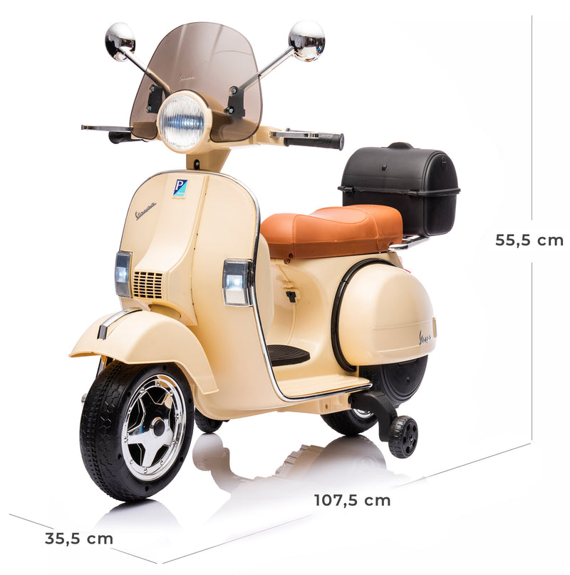 Piaggio Vespa PX150 Full Elettrica 12V per Bambini Crema-5