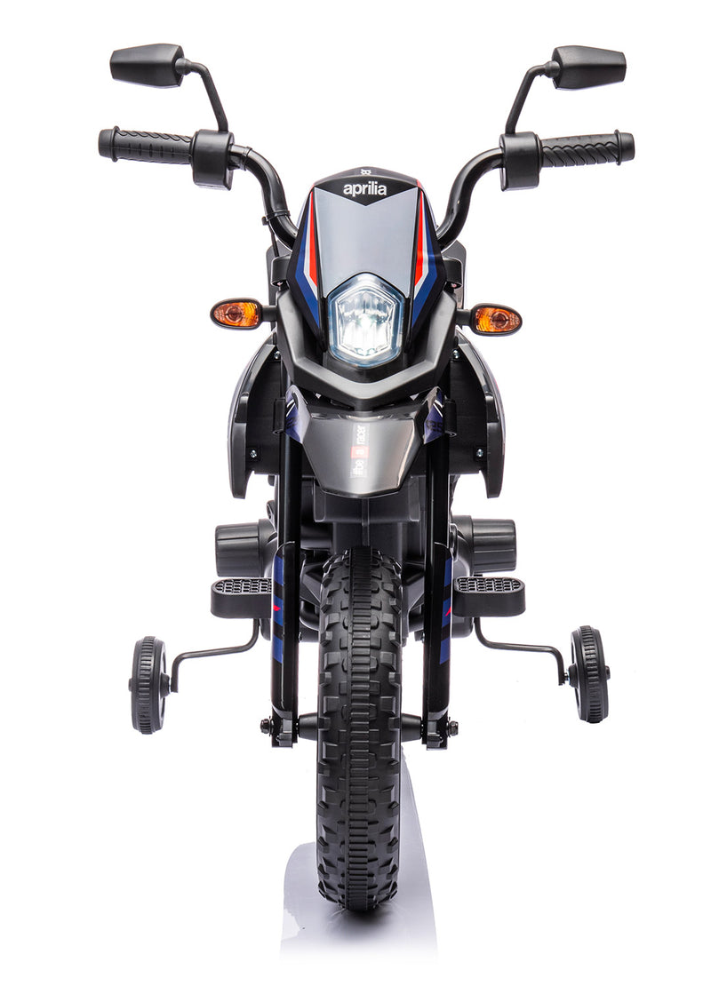 Moto Elettrica per Bambini 12V con Licenza Aprilia RX-125 Motocross Blu-3