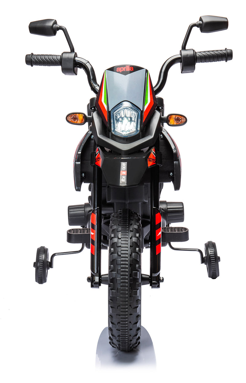 Moto Elettrica per Bambini 12V con Licenza Aprilia RX-125 Motocross Rossa-3