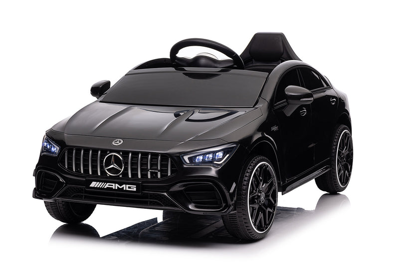 Macchina Elettrica per Bambini 12V con Licenza Mercedes CLA45 AMG Nera -1