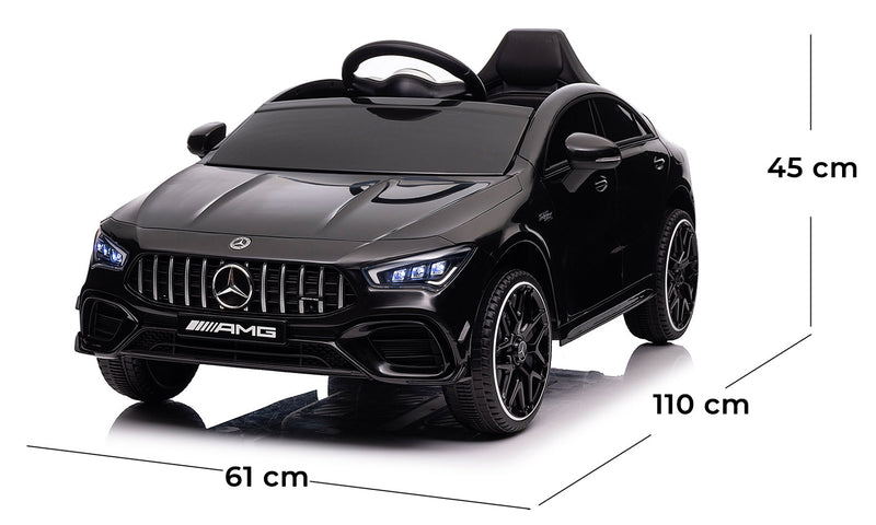 Macchina Elettrica per Bambini 12V con Licenza Mercedes CLA45 AMG Nera -5