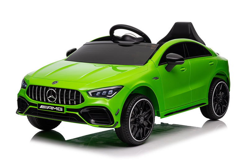 Macchina Elettrica per Bambini 12V con Licenza Mercedes CLA45 AMG Verde -1