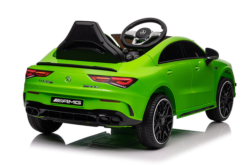 Macchina Elettrica per Bambini 12V con Licenza Mercedes CLA45 AMG Verde -6