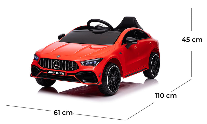 Macchina Elettrica per Bambini 12V con Licenza Mercedes CLA45 AMG Rossa -5