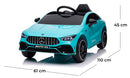 Macchina Elettrica per Bambini 12V con Licenza Mercedes CLA45 AMG Turchese -5