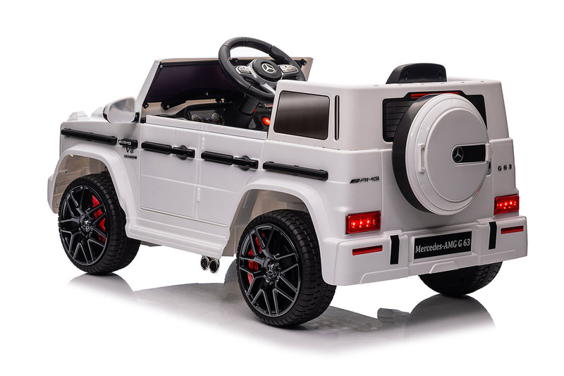 Macchina Elettrica per Bambini 12V con Licenza Mercedes AMG G 63 Bianca-4