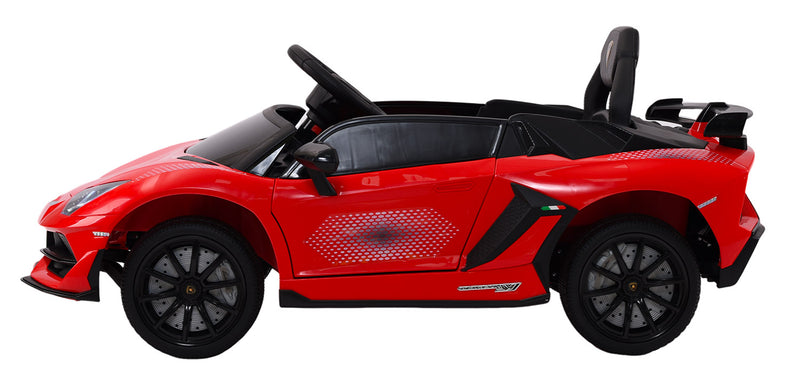 Macchina Elettrica per Bambini 12V con Licenza Lamborghini Aventador SVJ Small Rossa-2