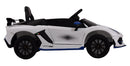 Macchina Elettrica per Bambini 12V con Licenza Lamborghini Aventador SVJ Small Bianca-10