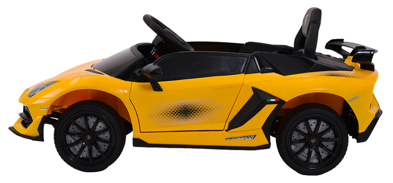 Macchina Elettrica per Bambini 12V con Licenza Lamborghini Aventador SVJ Small Giallo-2