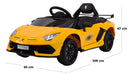 Macchina Elettrica per Bambini 12V con Licenza Lamborghini Aventador SVJ Small Giallo-5