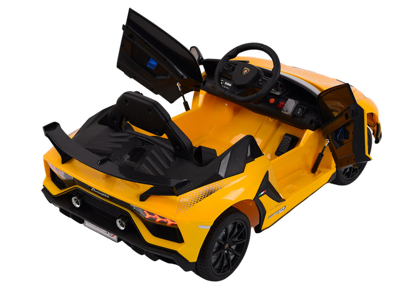 Macchina Elettrica per Bambini 12V con Licenza Lamborghini Aventador SVJ Small Giallo-7