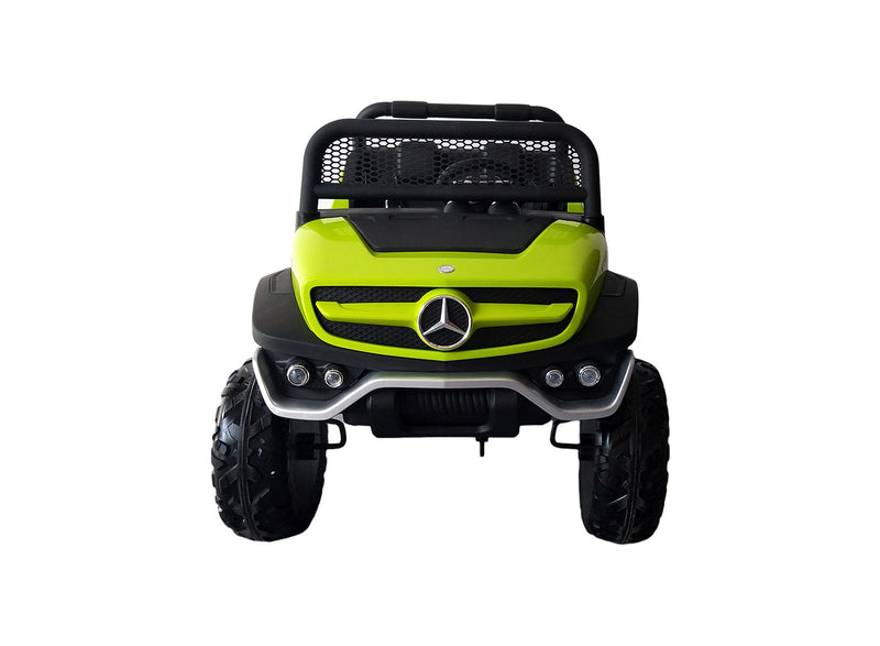 Macchina Elettrica per Bambini 12V con Licenza Mercedes Unimog Verde -2