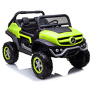 Macchina Elettrica per Bambini 12V con Licenza Mercedes Unimog Verde -3