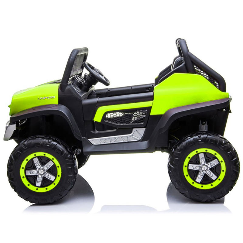 Macchina Elettrica per Bambini 12V con Licenza Mercedes Unimog Verde -4