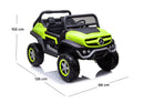 Macchina Elettrica per Bambini 12V con Licenza Mercedes Unimog Verde -5