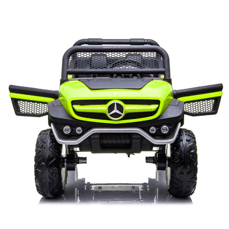 Macchina Elettrica per Bambini 12V con Licenza Mercedes Unimog Verde -6