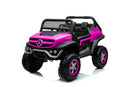 Macchina Elettrica per Bambini 12V con Licenza Mercedes Unimog Rosa -1