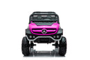 Macchina Elettrica per Bambini 12V con Licenza Mercedes Unimog Rosa -3