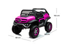 Macchina Elettrica per Bambini 12V con Licenza Mercedes Unimog Rosa -5