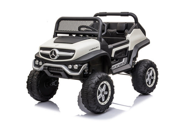 online Macchina Elettrica per Bambini 12V con Licenza Mercedes Unimog Bianca