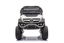 Macchina Elettrica per Bambini 12V con Licenza Mercedes Unimog Bianca -2