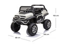 Macchina Elettrica per Bambini 12V con Licenza Mercedes Unimog Bianca -5