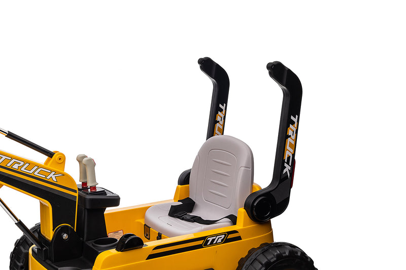 Escavatore Elettrico per Bambini 12V Ruspa Truck Giallo e Nero-7