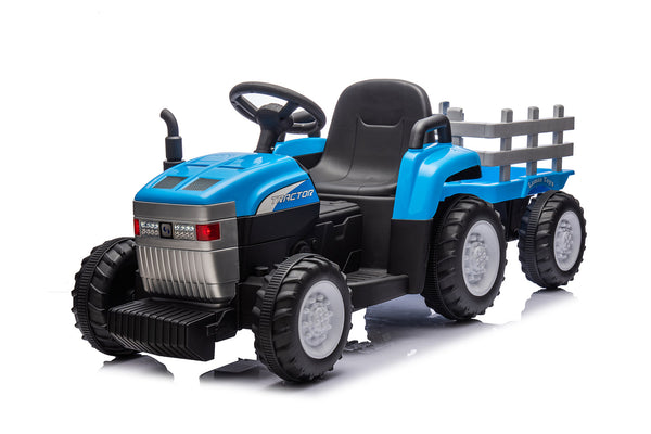 Trattore Elettrico per Bambini 12V con Rimorchio Blu prezzo