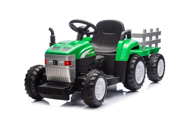 Trattore Elettrico per Bambini 12V con Rimorchio Verde acquista