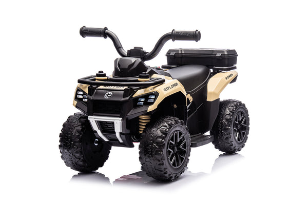 Quad Elettrico per Bambini Safari 6V con Bauletto Posteriore Beige acquista