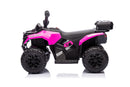 Quad Elettrico per Bambini Safari 6V con Bauletto Posteriore Rosa