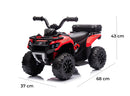 Quad Elettrico per Bambini Safari 6V con Bauletto Posteriore Rosso