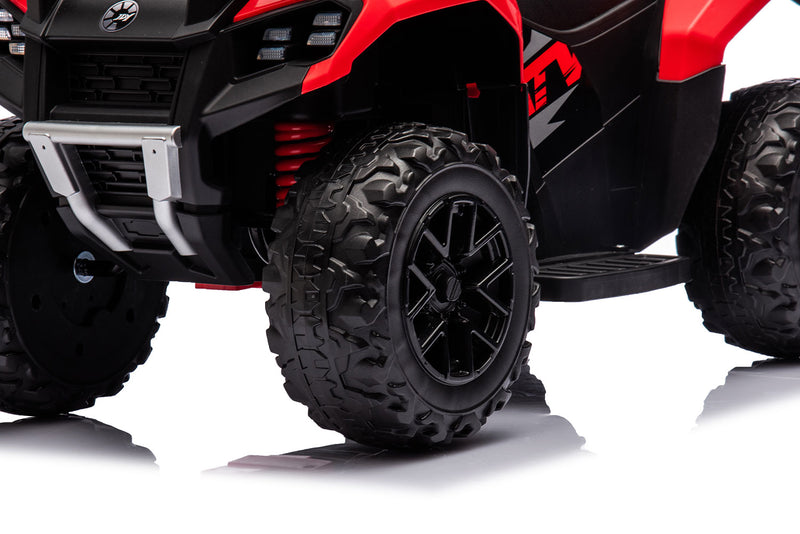 Quad Elettrico per Bambini Safari 6V con Bauletto Posteriore Rosso