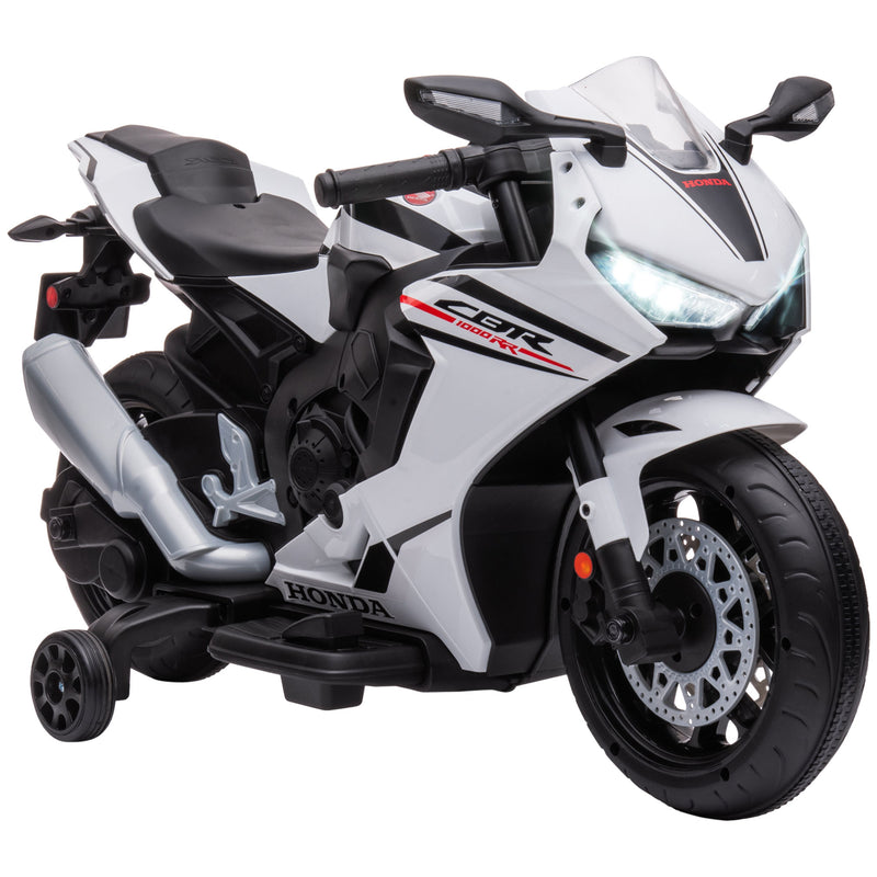 Moto Elettrica per Bambini con Licenza Honda CBR 1000RR 6V Velocità 3km/h Bianco  -1