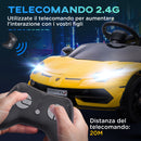 Macchina Elettrica per Bambini Licenza Lamborghini Aventador SVJ Roadster 12V Giallo  -6