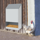 Mangiatoia per Galline 35x20x63 cm Capienza 23kg in Acciaio Zincato  -2