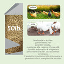 Mangiatoia per Galline 35x20x63 cm Capienza 23kg in Acciaio Zincato  -5