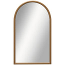 Specchio da Parete ad Arco 65x110 cm Cornice in Legno Marrone Scuro -1