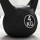 Kettlebell per Allenamento 4 kg in Plastica e Sabbia Nero  -8