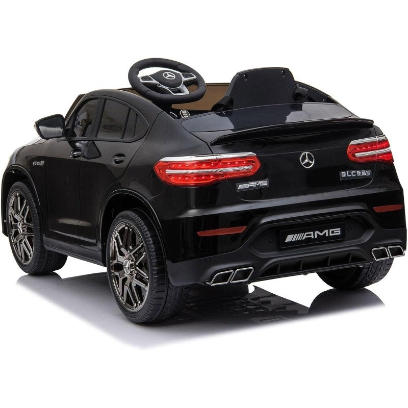 Macchina Elettrica per Bambini Licenza Mercedes-Benz GLC 63S AMG 12V con Sedile in Pelle Telecomando Nero-3