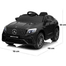 Macchina Elettrica per Bambini Licenza Mercedes-Benz GLC 63S AMG 12V con Sedile in Pelle Telecomando Nero-5