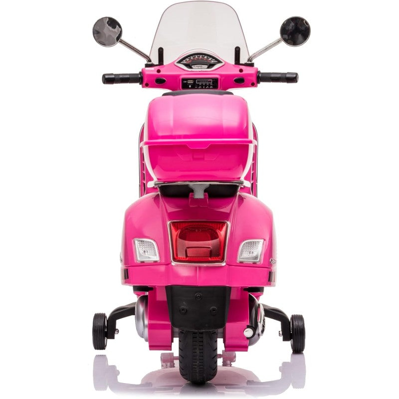 Moto Elettrica per Bambini Piaggio Vespa GTS SUPER 12V Full Optional con Bauletto Fucsia -6