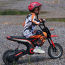 Moto Elettrica per Bambini con Acceleratore Manuale 2 Velocità 8-16km/h Rosso  -2