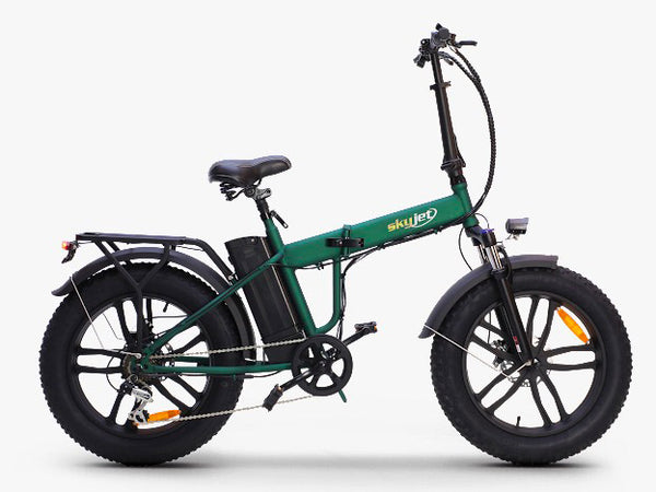 sconto Fat-Bike Bicicletta Elettrica Pieghevole 36V a Pedalata Assistita 20” 250W SkyJet NitroPro Verde