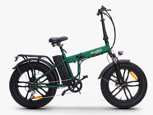 Fat-Bike Bicicletta Elettrica Pieghevole 36V a Pedalata Assistita 20” 250W SkyJet NitroPro Verde-1