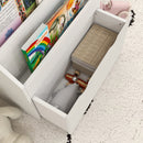 Libreria per Bambini 62.5x30x70 cm 3 Ripiani e Cassetto Inferiore Bianco  -8