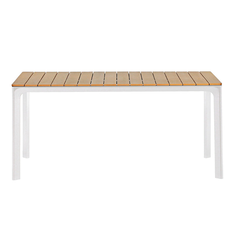 Tavolo da Giardino 160x90xH74 cm in alluminio e polywood Enna Bianco-2