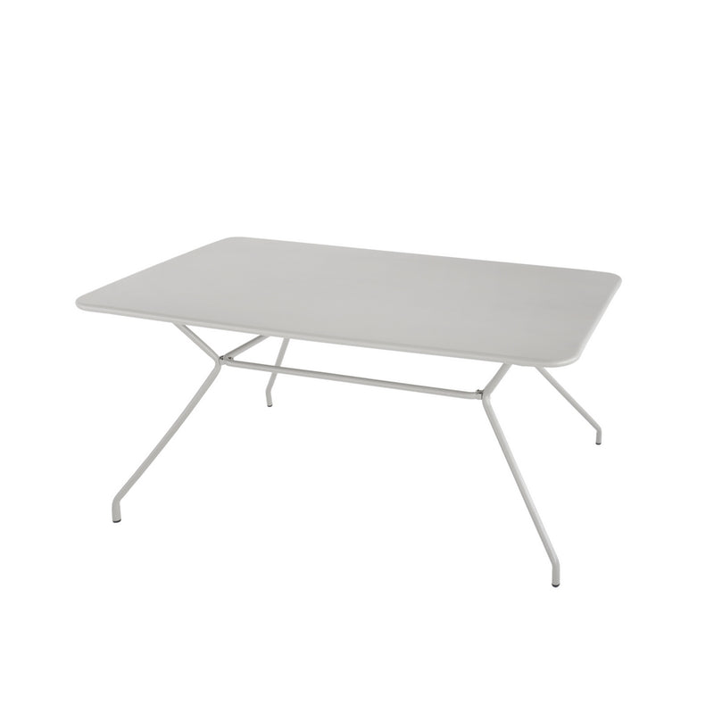 Tavolo da Giardino 150x80xH75 cm in metallo Cara Grigio-1