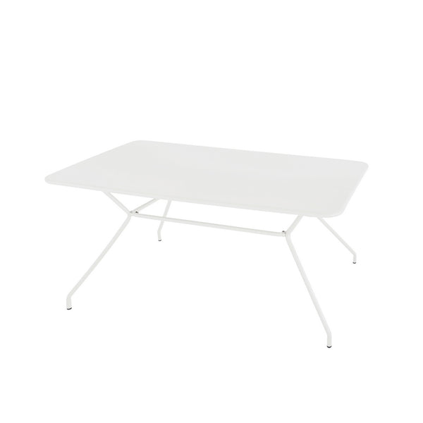 prezzo Tavolo da Giardino 150x80x75h cm in metallo Cara Bianco