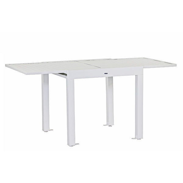 Tavolo da Giardino Allungabile 82/163x82xH75 cm in alluminio Lipari Bianco prezzo